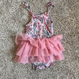 Posh Peanut tulle bodysuit dress